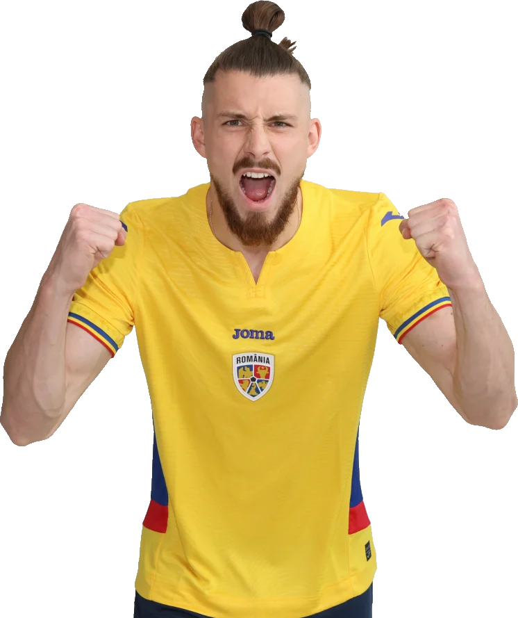 Radu Drăgușin în tricoul Echipei Naționale a României